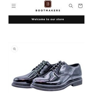 New Bootmakers Black Derby 469 Stay Shine Patent Leather Dress Shoes -Men’s 8.5D